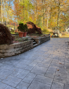 stylish and functional concrete stamped installation